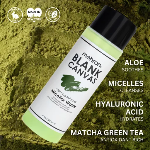 Mehron Blank Canvas Micellar Water – Micellás sminklemosó víz, arcfesték és FX smink eltávolítására