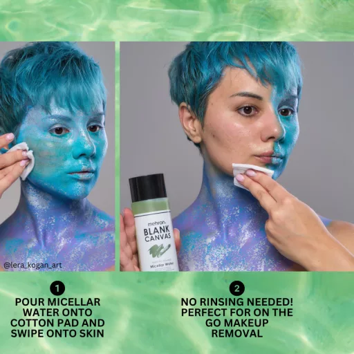 Mehron Blank Canvas Micellar Water – Micellás sminklemosó víz, arcfesték és FX smink eltávolítására