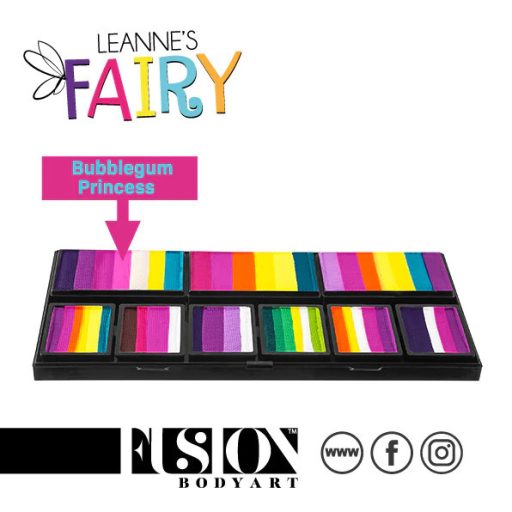 Fusion csíkos arcfesték paletta – Leanne's Fairy - szirompaletta