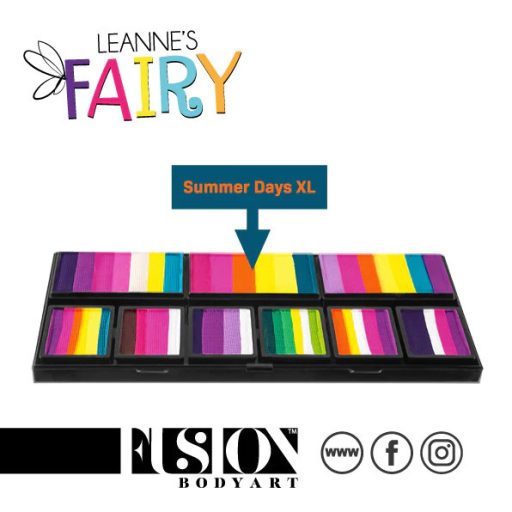 Fusion csíkos arcfesték paletta – Leanne's Fairy - szirompaletta