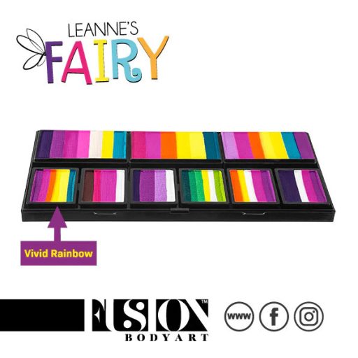 Fusion csíkos arcfesték paletta – Leanne's Fairy - szirompaletta