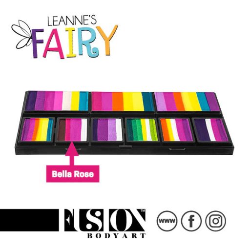 Fusion csíkos arcfesték paletta – Leanne's Fairy - szirompaletta