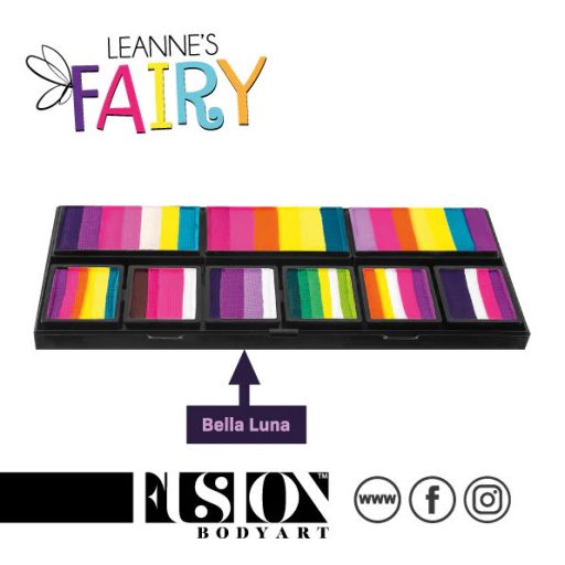 Fusion csíkos arcfesték paletta – Leanne's Fairy - szirompaletta