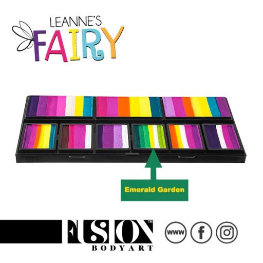 Fusion csíkos arcfesték paletta – Leanne's Fairy - szirompaletta