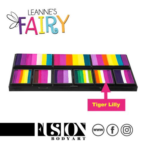 Fusion csíkos arcfesték paletta – Leanne's Fairy - szirompaletta