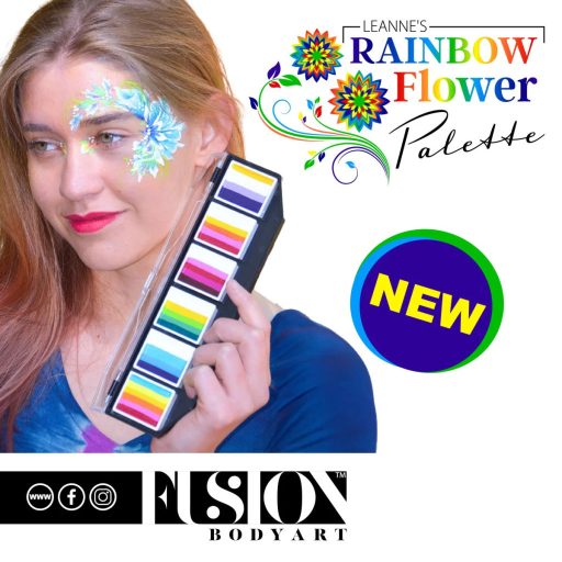 Fusion csíkos arcfesték paletta – Leanne's Rainbow Flower