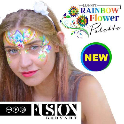 Fusion csíkos arcfesték paletta – Leanne's Rainbow Flower