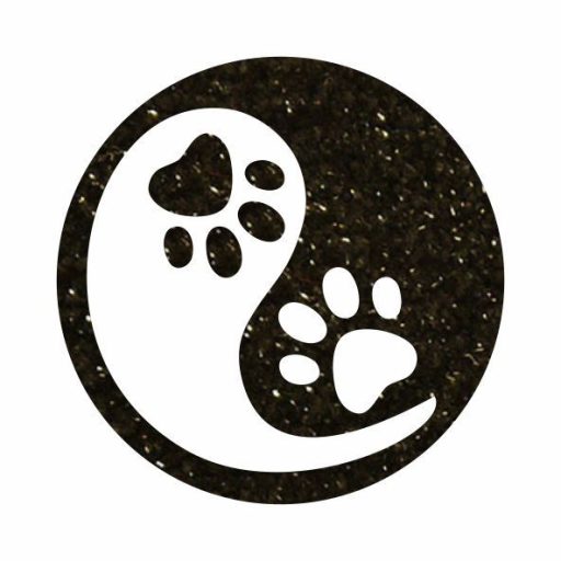 Csillámtetoválás sablon - Yin Yang kutya mancs 496
