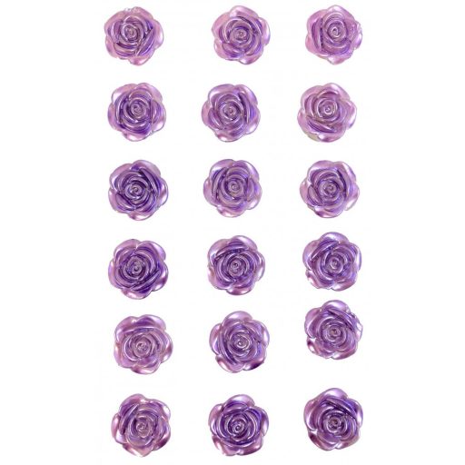 Rózsa Strasszkövek Lila 18 db/cs 2 cm