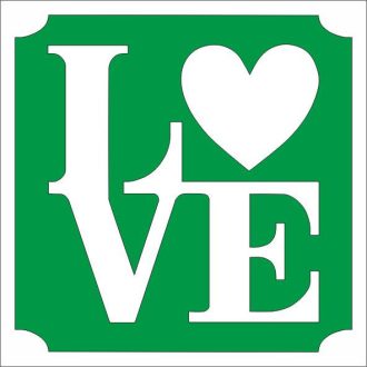 Csillámtetoválás sablon 5x5 cm - Love 474
