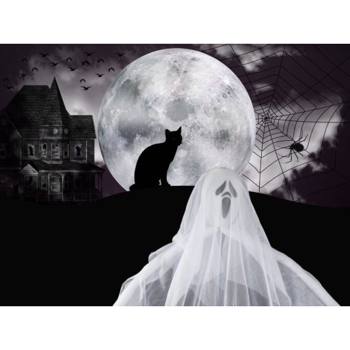 Szellem, Sikoly Halloween dekoráció 65cm