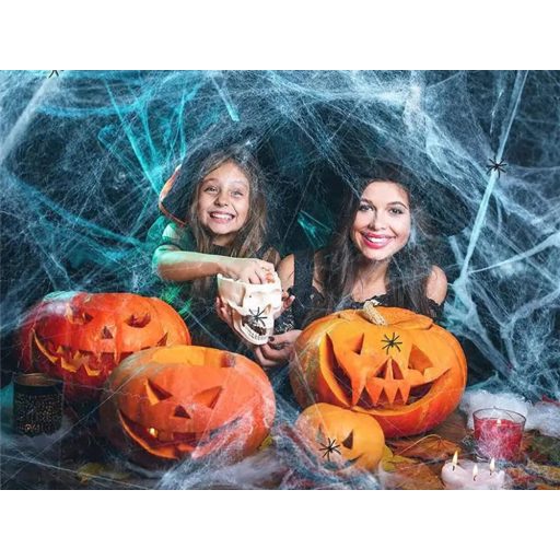 Pókháló pókokkal halloween dekoráció