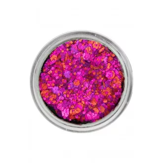 PXP Chunky Csillámkrém Pink Lady 10ml-es tégelyben, nagyméretű rózsaszín csillámdarabokkal zselés alapon, fesztivál sminkhez
