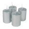 Adventi gyertya metál ezüst 4db/cs 40x60 mm