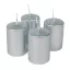 Adventi gyertya metál ezüst 4db/cs 40x60 mm