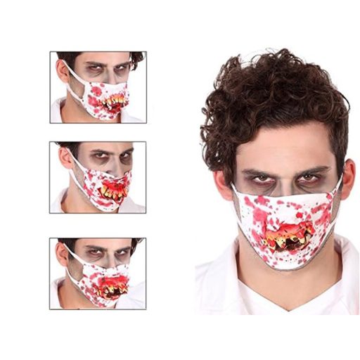 Halloween maszk véres fogakkal