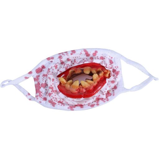 Halloween maszk véres fogakkal