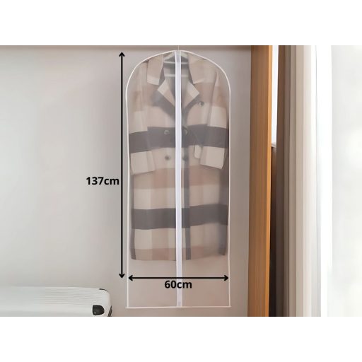Ruha védő huzat 60x137 cm méretben, cipzárral és átlátszó ablakkal