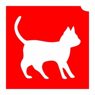 4x4cm Csillámtetoválás sablon 01 cica 