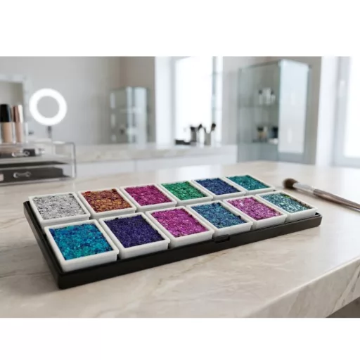 KiviArt 12 színű csillámkrém paletta glitter cream készlet