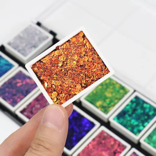 KiviArt 12 színű csillámkrém paletta glitter cream készlet