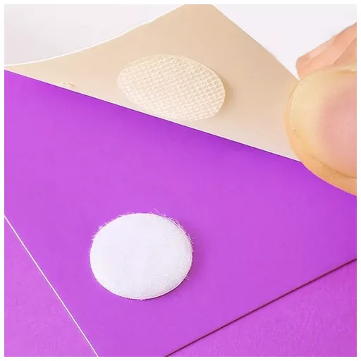Öntapadós Fehér tépőzár korong szett 18mm, 500 db/cs