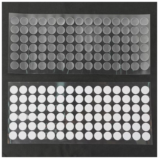 Öntapadós Fehér tépőzár korong szett 18mm, 500 db/cs