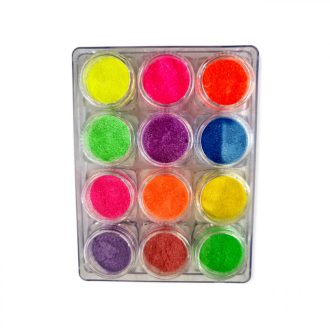 Neon csillámpor készlet - 12db