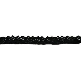 Csipke 100% pamut 1 cm-es fekete