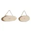 OVÁL FA SZELET AKASZTÓVAL 15-20cm 2db/cs