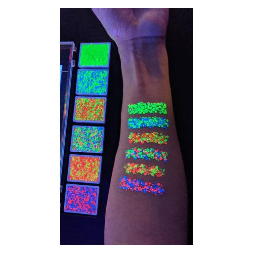 VIVID Glitter UV/Neon csillámkrém Galactic 6 színű paletta