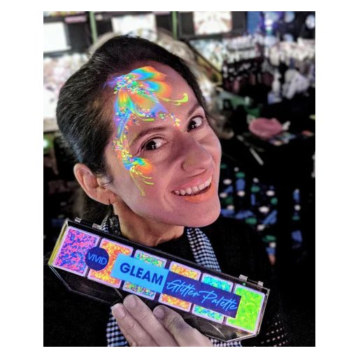 VIVID Glitter UV/Neon csillámkrém Galactic 6 színű paletta