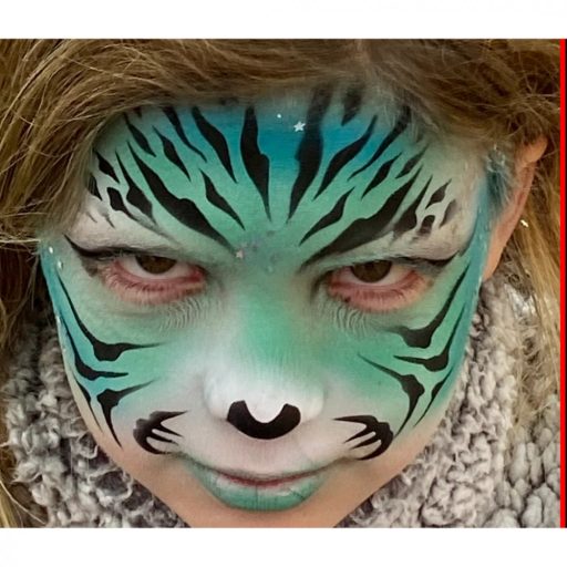 Arcfestés sablon - Tigris félarc minta