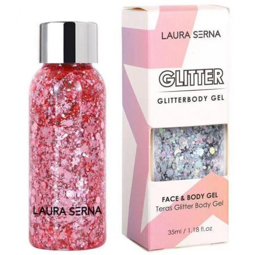 Laura Serna Chunky face and Body glitter gel - Pink