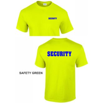 Biztonsági őr, Security, Rendező Póló Safety Green