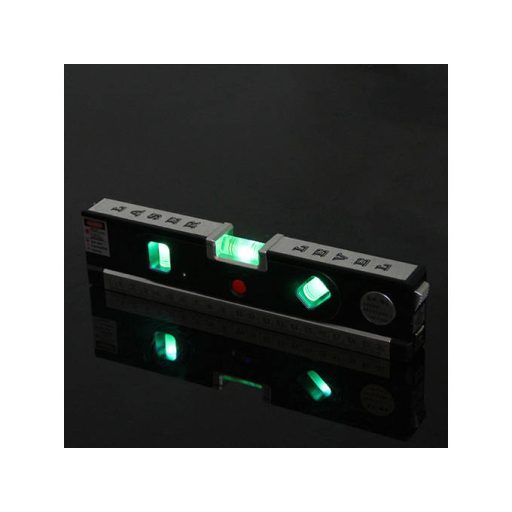 Precíziós lézeres szintező 20 cm-es, 1,4 m-es mérőszalaggal, lézeres mérővel, 3 üzemmóddal, LED