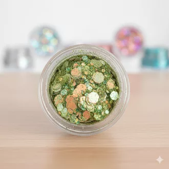 KiviArt Aurora Mixed Chunky Csillám XS13 - Sarki Fény Irizáló Glitter Sminkhez