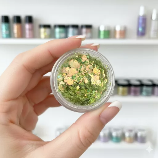 KiviArt Aurora Mixed Chunky Csillám XS13 - Sarki Fény Irizáló Glitter Sminkhez