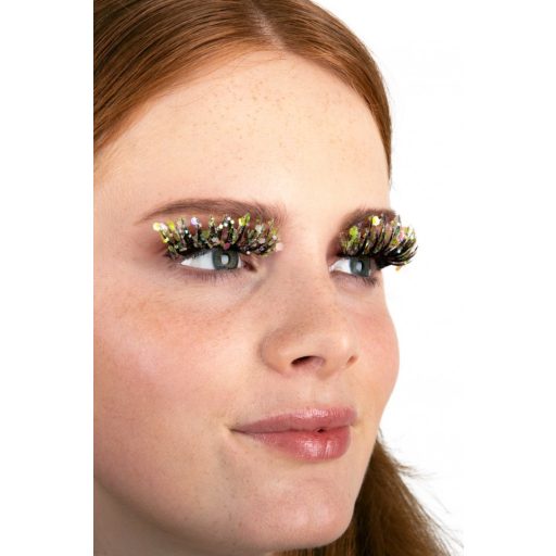 PXP Candy Luminous Chunky csillámos szempillák Calypso stílusú zöldsárga 41425