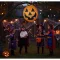 Narancssárga vigyorgó halloweeni tök pinata szülinapi és halloweeni partikhoz