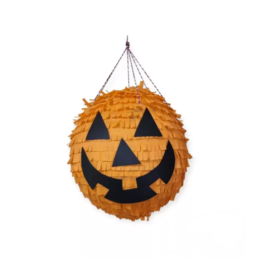 Narancssárga vigyorgó halloweeni tök pinata szülinapi és halloweeni partikhoz