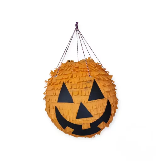 Narancssárga vigyorgó halloweeni tök pinata szülinapi és halloweeni partikhoz