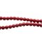 Viaszgyöngy füzér, csipkebogyó piros 80cm (9,5 mm szemek)