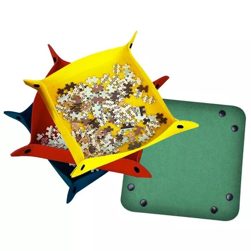 Malatec puzzle szőnyeg tároló alátét 1500 darabos kirakósokhoz, felfújható hengerrel és rögzítő pántokkal