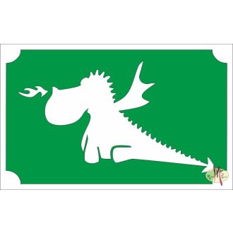 8x5 cm-es Csillámtetoválás sablon - Sárkány 2