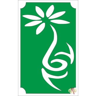 8x5 cm-es Csillámtetoválás sablon - Virág 3