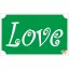 8x5 cm-es Csillámtetoválás sablon - Love 4