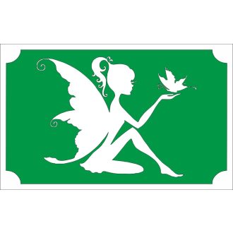 8x5 cm-es Csillámtetoválás sablon Tündér lepkével 5