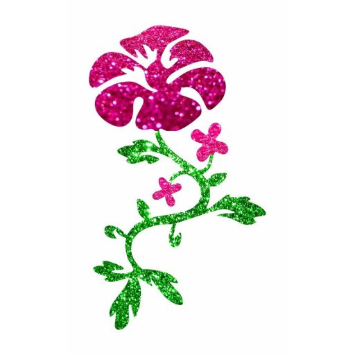 8x5 cm-es Csillámtetoválás sablon - Virág 8