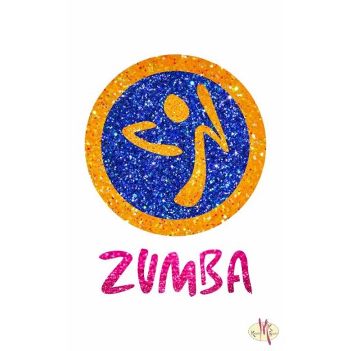 8x5 cm-es Csillámtetoválás sablon - Zumba 9